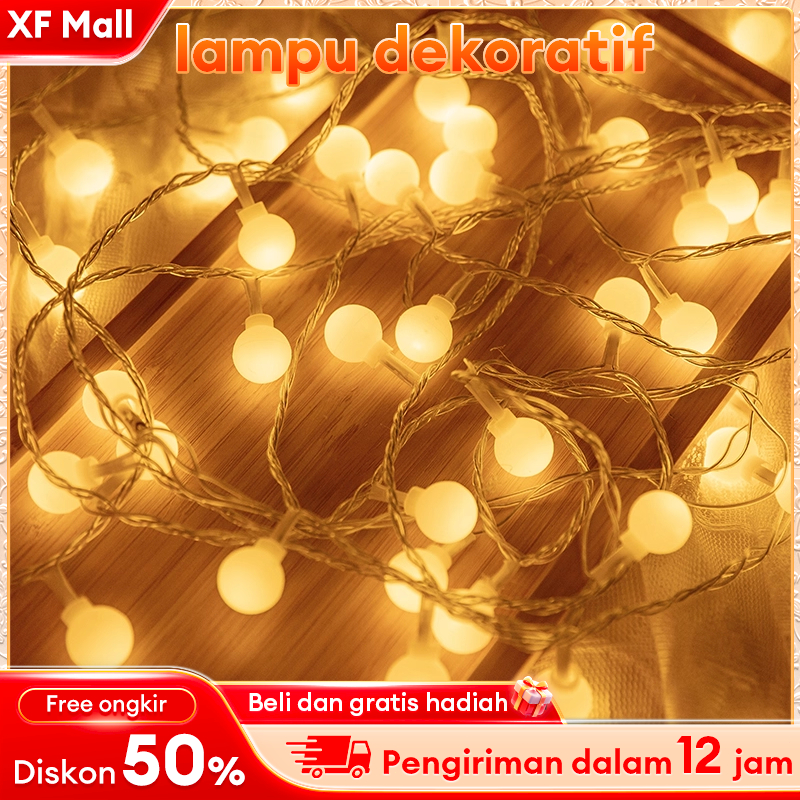 [COD] hiasan kamar aesthetic/lampu led lampu hias 5M/10M dekorasi kamar lampu tamanhalloween