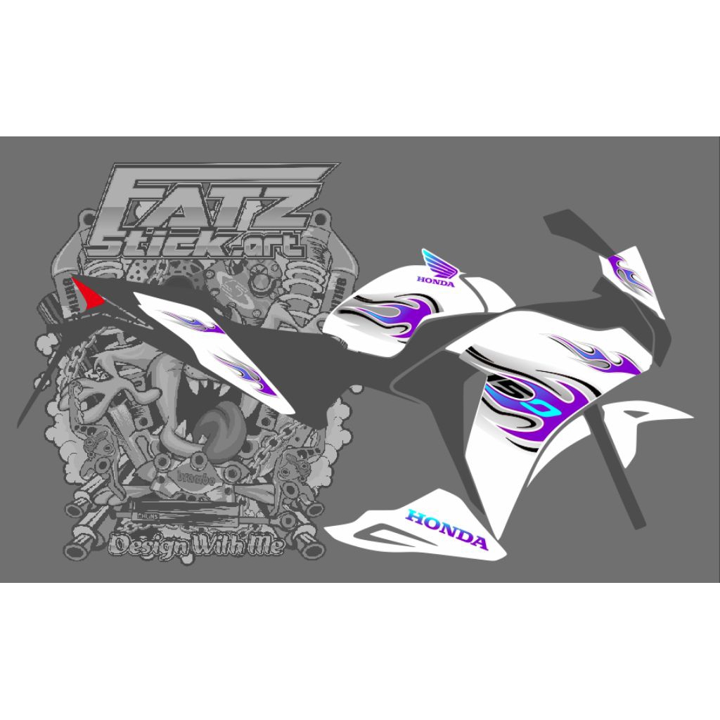 STICKER AI HOTWHEELS CBR 150 CBU RAINBOW/ STICKER VARIASI / STRIPING CBR 150 thailand