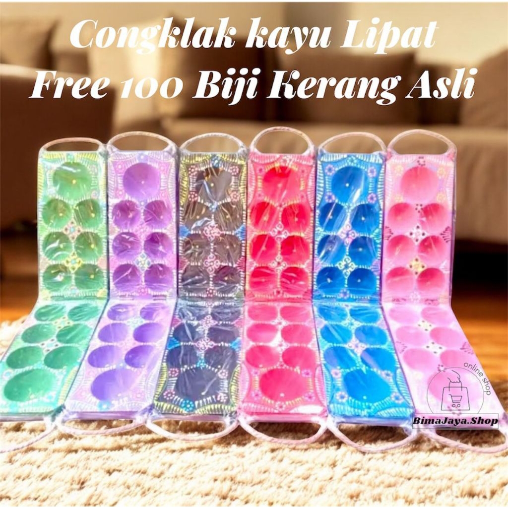 Congklak Kayu Biji Kerang Dakon Congklak  Motif