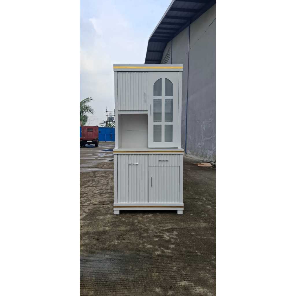 LEMARI PIRING KAYU / RAK DAPUR / RAK PIRING KAYU / RAK PIRING MINIMALIS 2 PINTU / LEMARI SAYUR 2 PIN