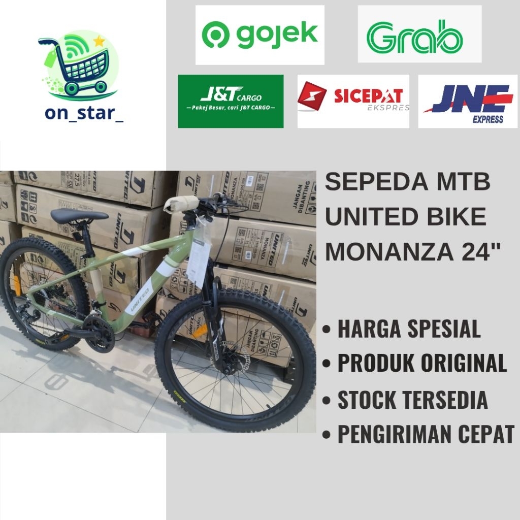 SEPEDA MTB UNITED MONANZA CROSS 20 MONANZA 24 /UNITED MONANZA 26 FREE ONGKIR XTRA