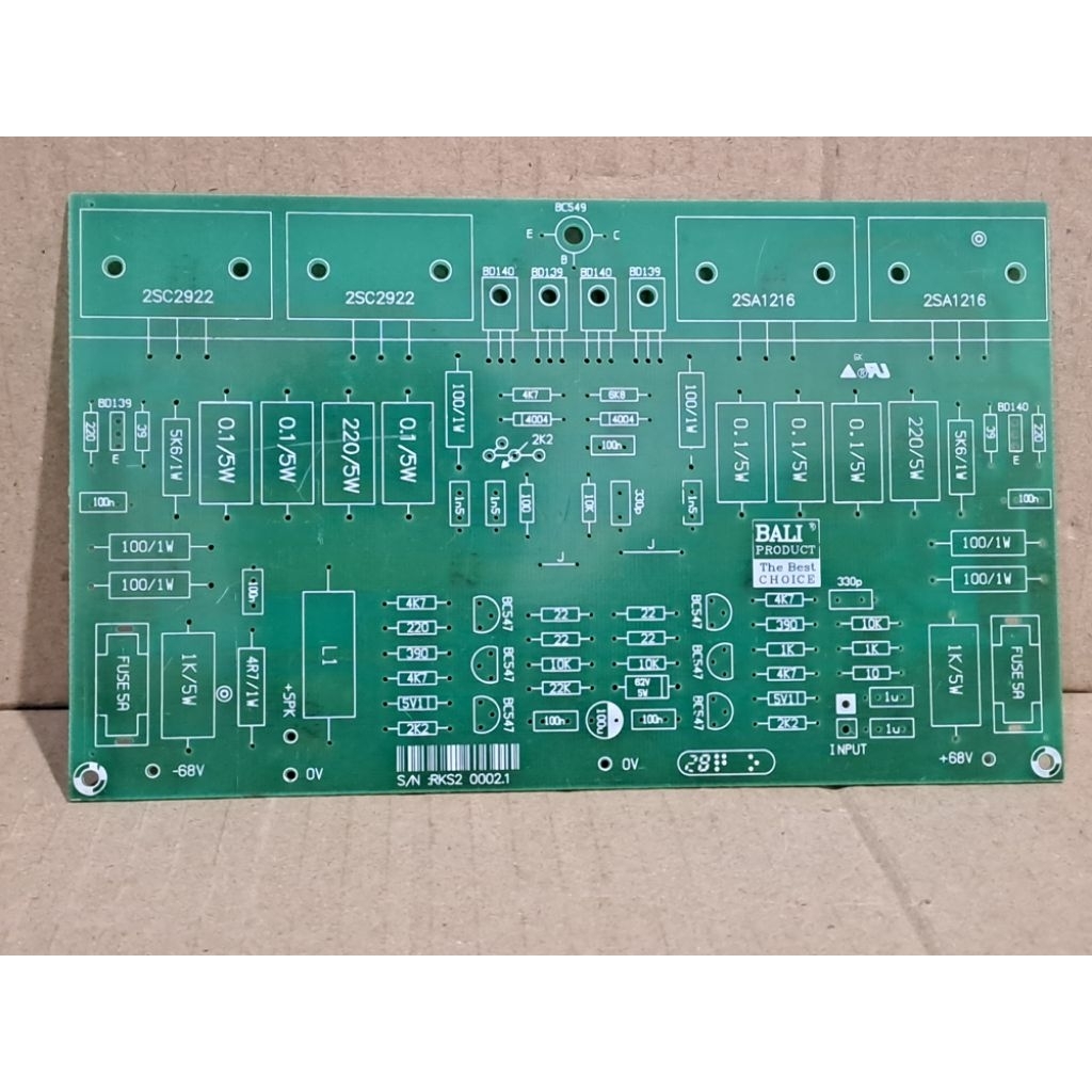 PCB Power Amplifier Mono 400/600 Watt Sanken Model KB Vintage * Promo *