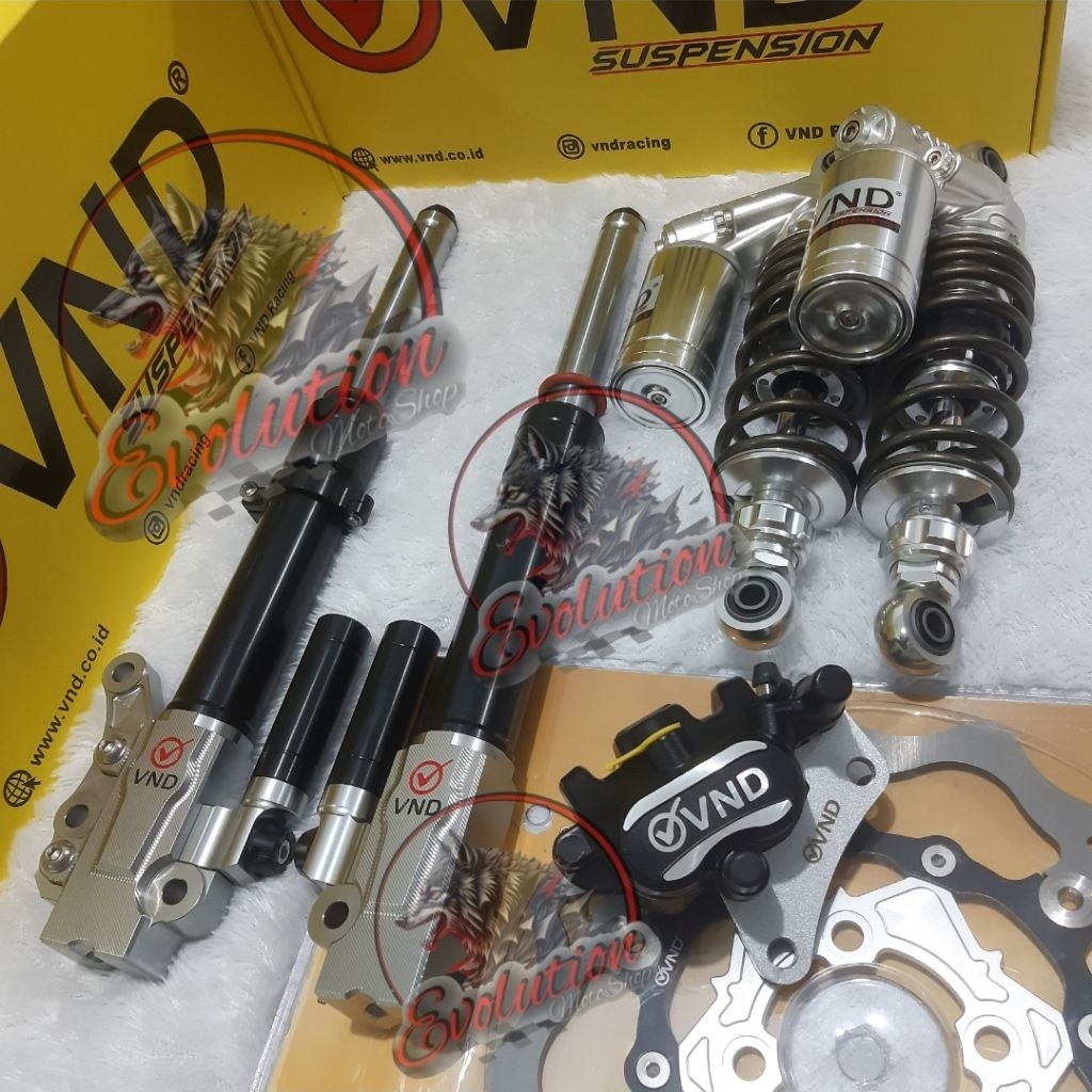 Paketan full set shock FIZR - JUPITER Z VND paket depan belakang komplit + disc + kaliper full set v