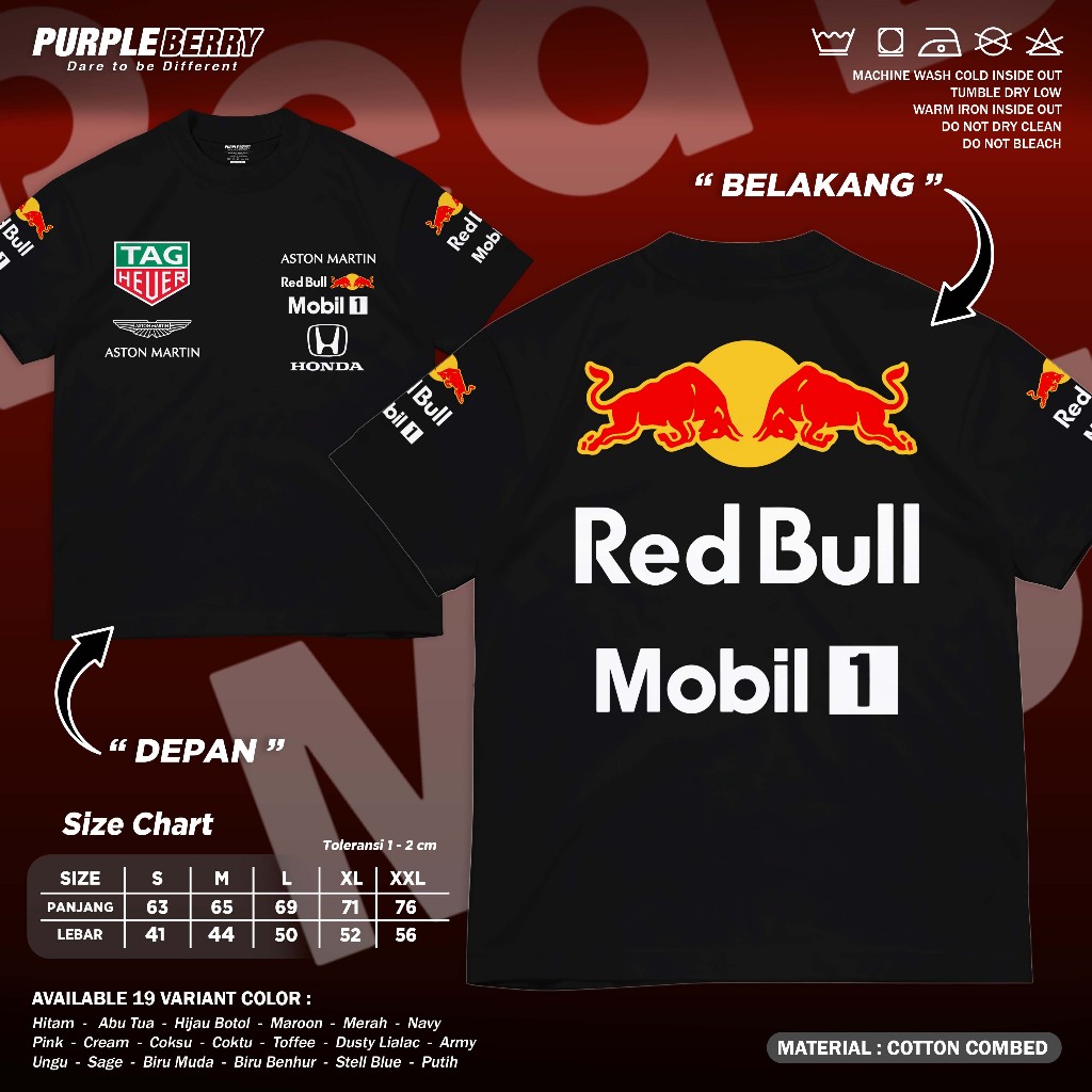 Kaos Formula 1 Team RedBull Red Bull Honda F1 Racing Aston Martin - Baju MotoGP Motorsport I A9180
