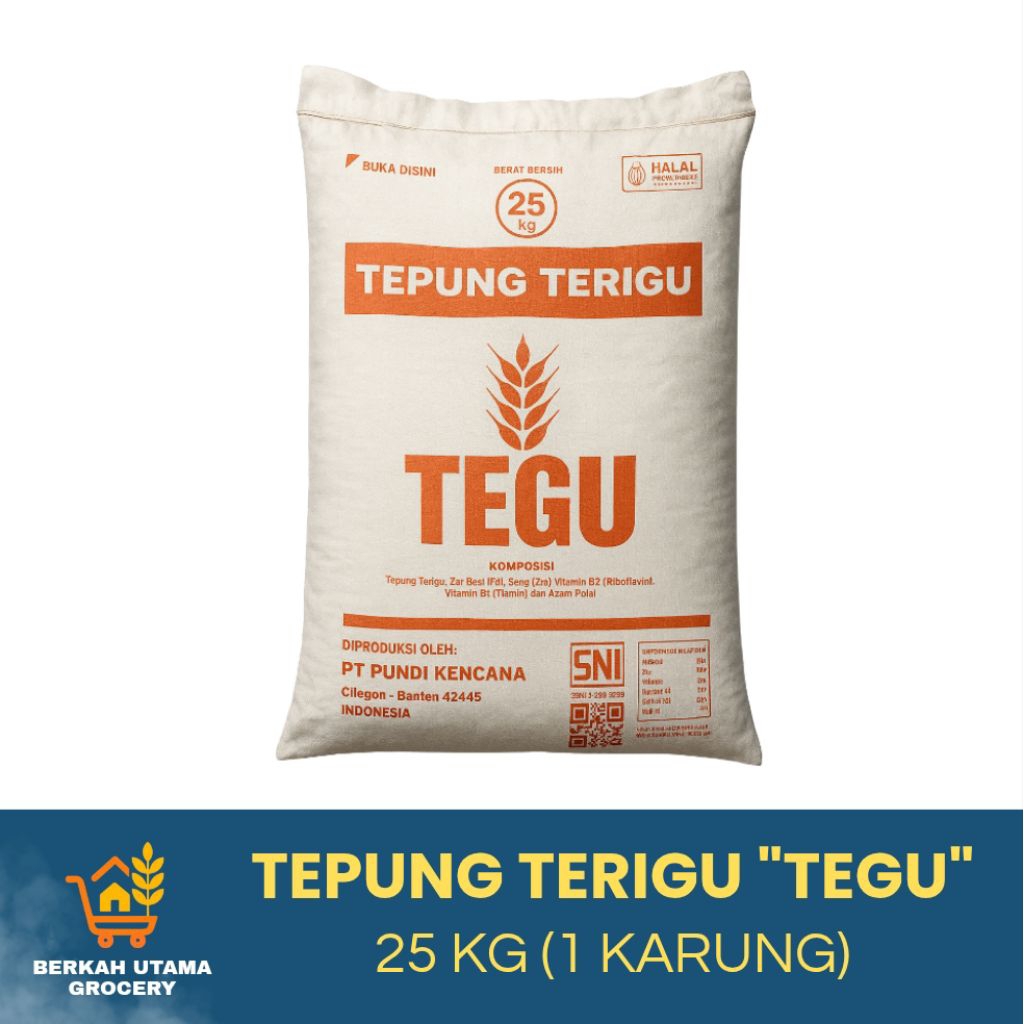 TEPUNG TERIGU "TEGU" 25KG | 25KG (1 KARUNG)