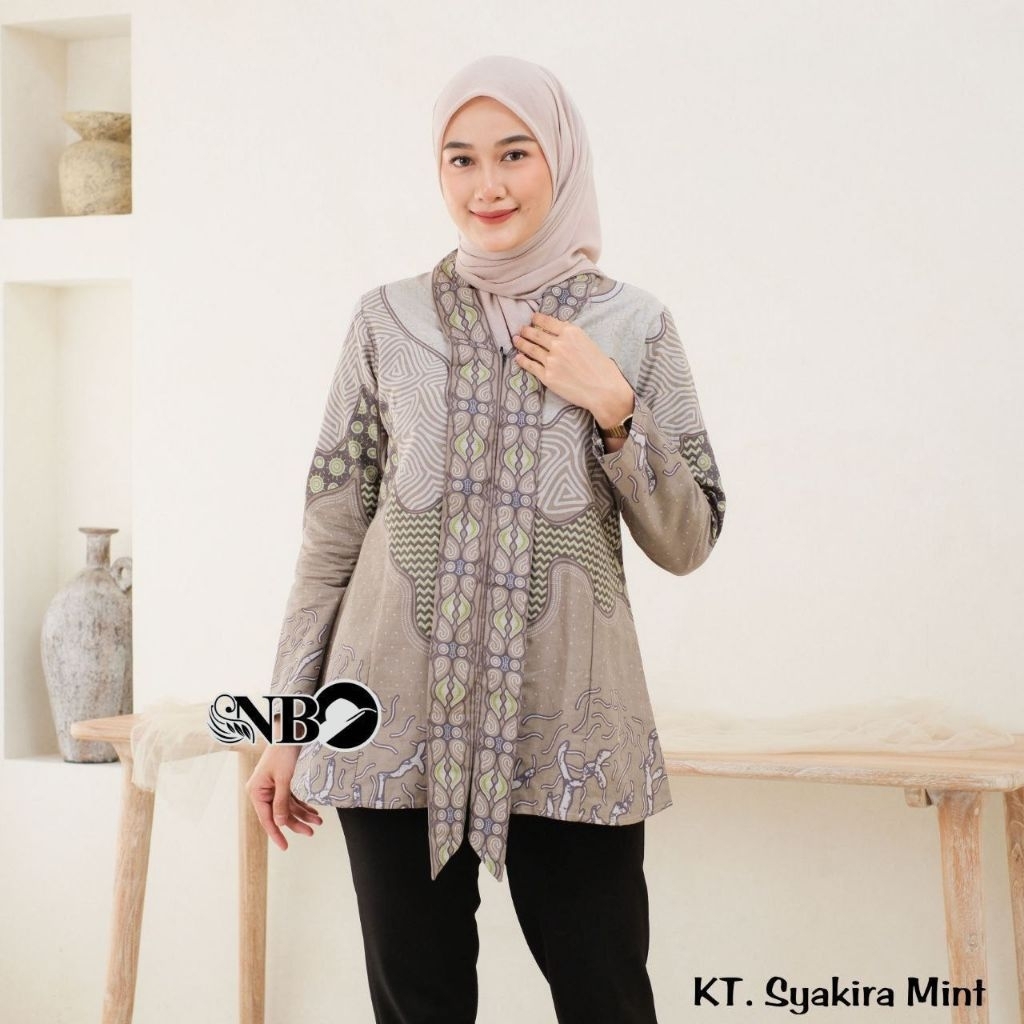 blus batik wanita modern / kebaya batik kantor M L XL XXL / baju batik wanita modern / blus batik wa