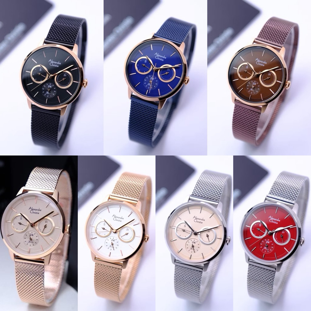 BEST SELLER | Jam Tangan Wanita Alexandre Christie Rantai Pasir 2682 AC2682 / 2A38 AC2A38 (ORIGINAL)