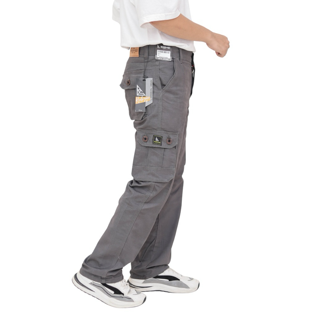 [TERLARIS] RODRYGO - CELANA CARGO PANJANG PRIA KANVAS TEBAL UKURAN 27-39 PREMIUM QUALITY SLIMFIT