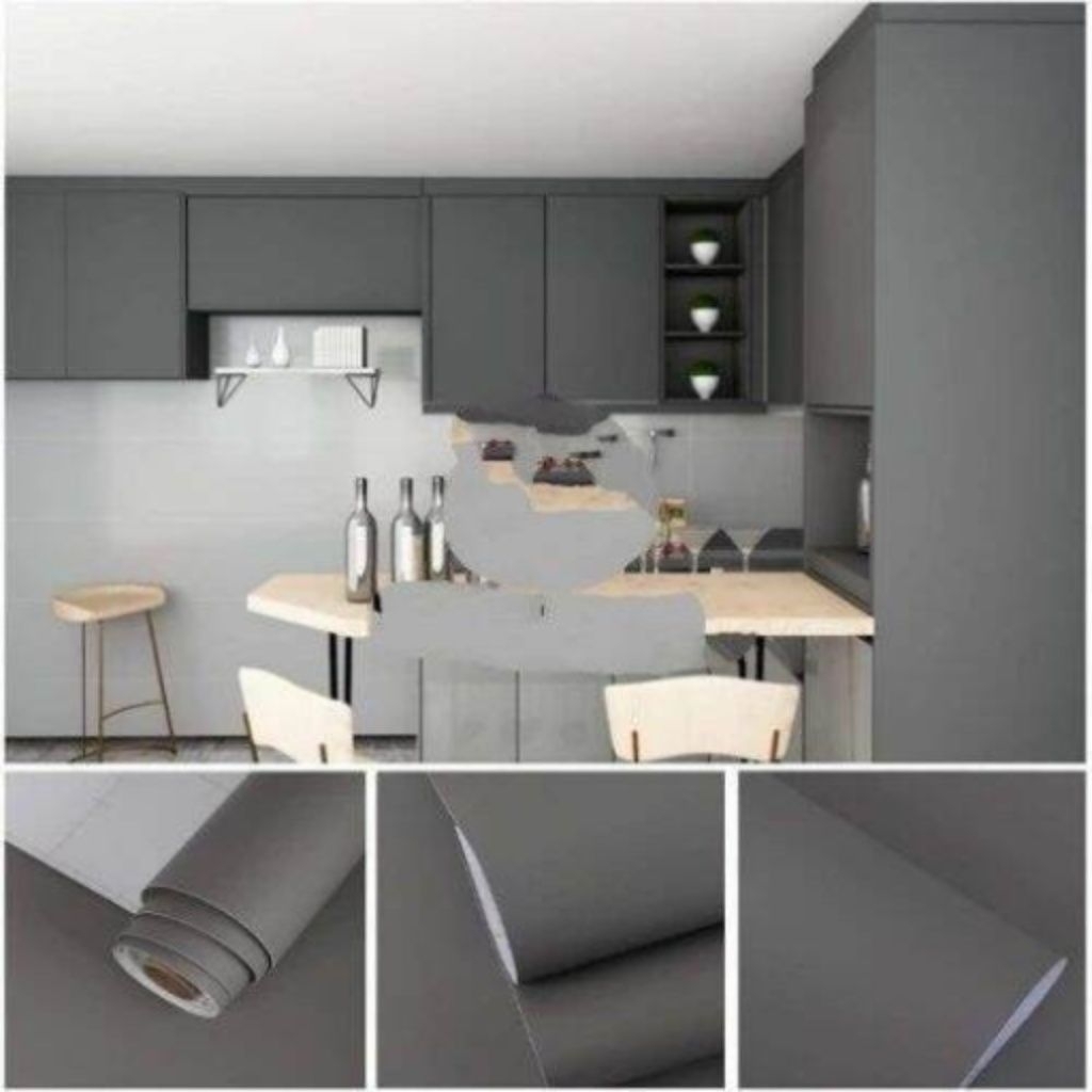 GRATIS ONGKIR wallpaper dinding polos abu abu/ wallpaper Dinding/Stikerdinding/Wallpaper dinding mur