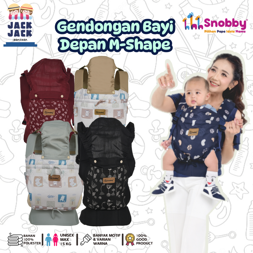 SNOBBY Gendongan Bayi Ransel M-Shape All Series Snobby Gendongan Bayi Depan SSC All Series