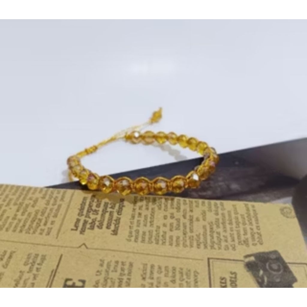 Gelang serut manik-manik kristal ceko 4mm