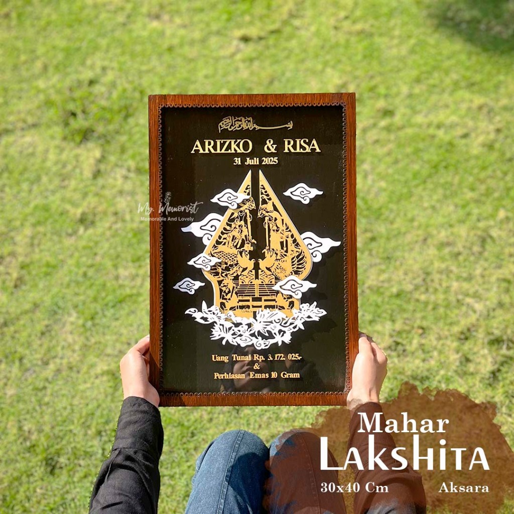 MAHAR LAKSHITA Laser cutting Mahar Laser Mahar plywood akrilik/Mahar Pernikahan 3 Dimensi