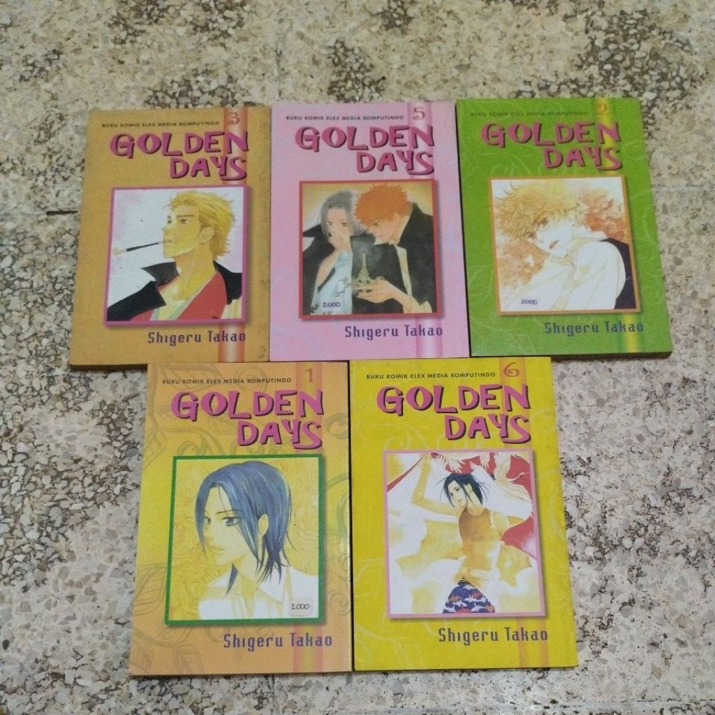komik golden days nomor 1-6 minus nomor 4 shigeru takao manga comic / shonen ai