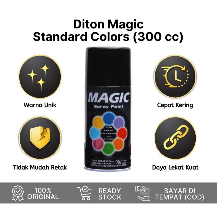 Diton Magic Cat Semprot Pilok Pylox 300Cc 300Ml Cat Semprot Serbaguna Magic Standard Colors