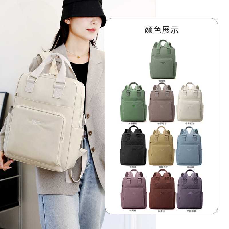 Colorful Fox Ori - Tas Ransel Colorful Fox 1231 Nilon Anti Air Tas Ransel Wanita Backpack Wanita Tas
