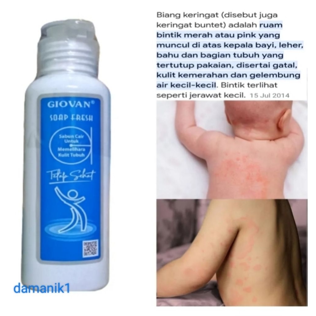Giovan soap fresh 90ml / Giovan sabun cair anti gatal