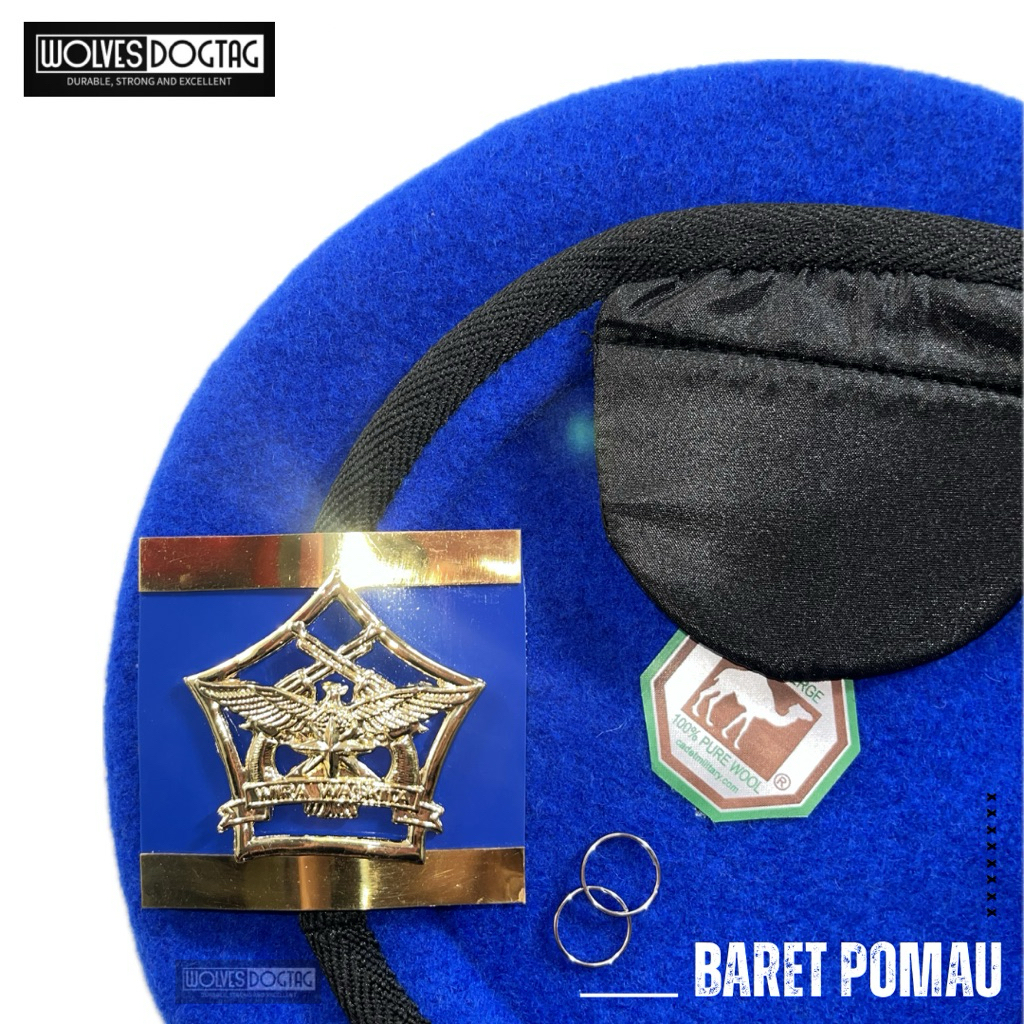 Baret POM AU / baret Polisi militer angkatan udara / baret camel pomau / baret tni AU / topi PM / ba