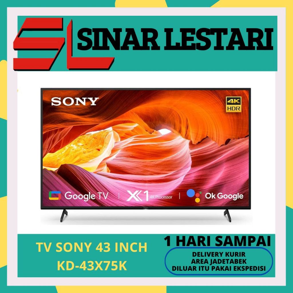 SONY KD-43X75K SMART ANDROID TV 43 INCH UHD 4K HDR KD43X75K