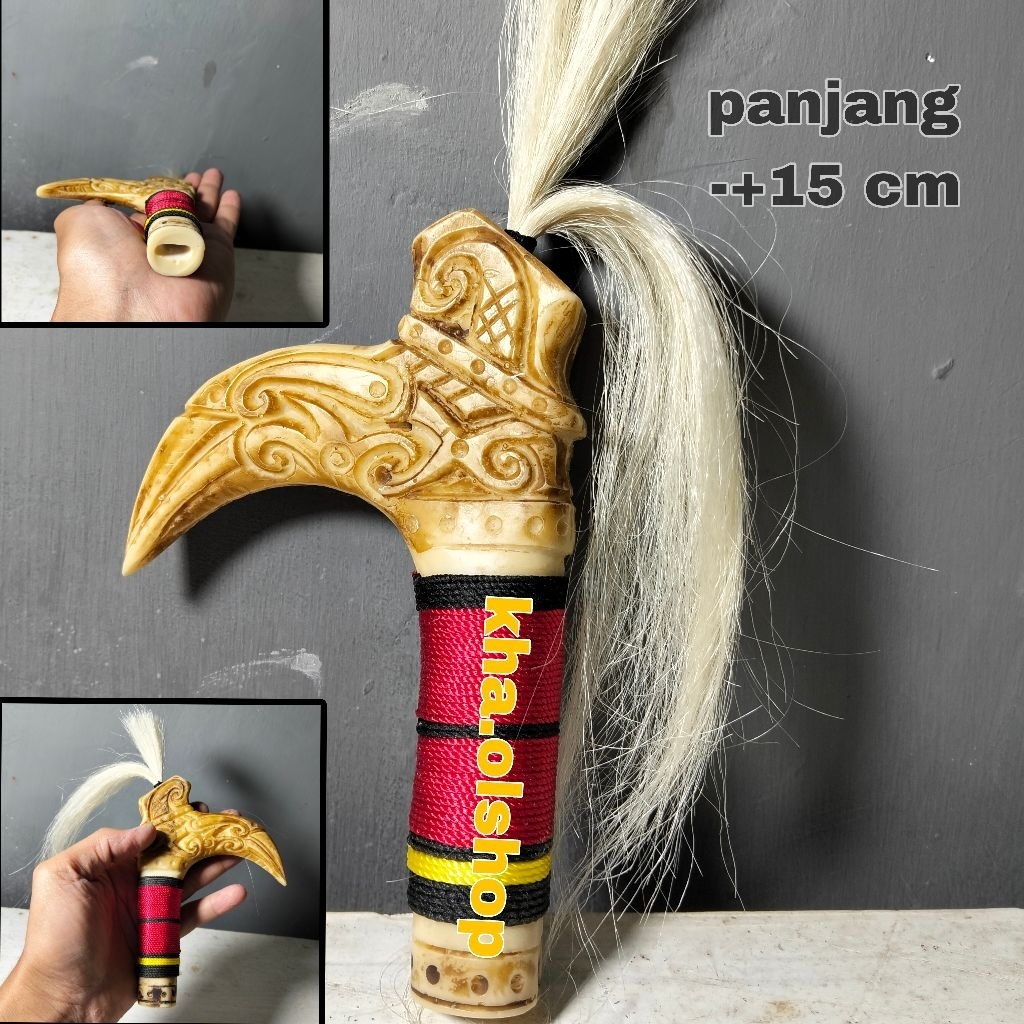 Gagang HuluMandau Ukir Dayak Kalimantan Panjang -+15 Cm