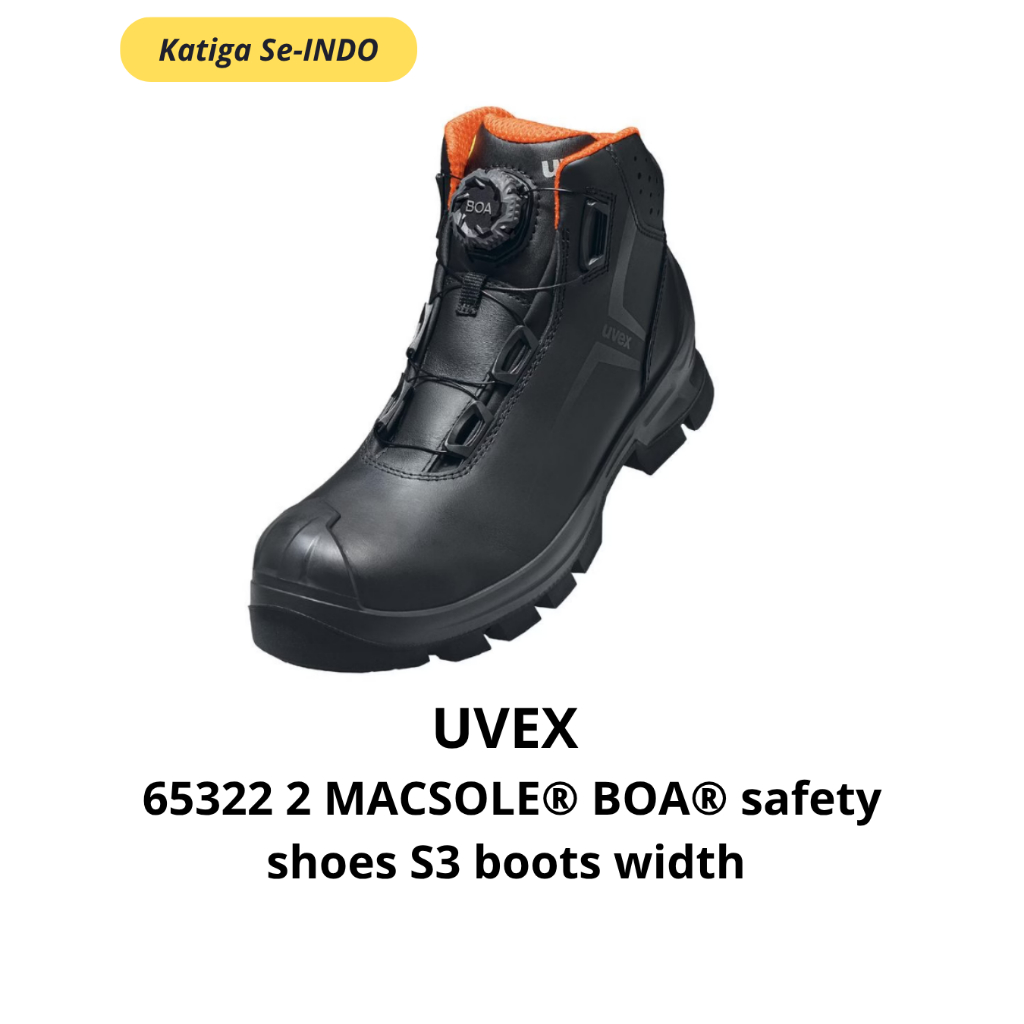 UVEX Sepatu Safety Type 65322 2 MACSOLE® BOA® safety shoes S3 boots width