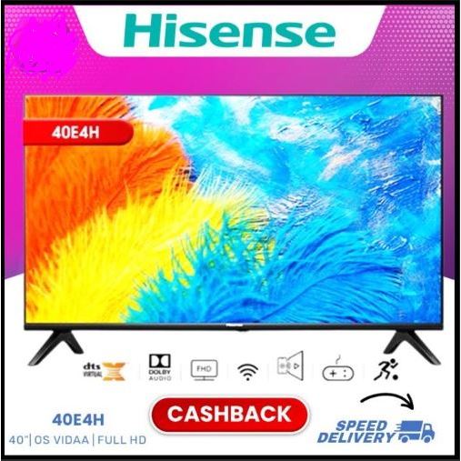 100% BARU TV LED Hisense 40E4H 40 Inch FHD SMART TV Youtube Wifi Netflix HDMI USB DVBT-T2 5709F