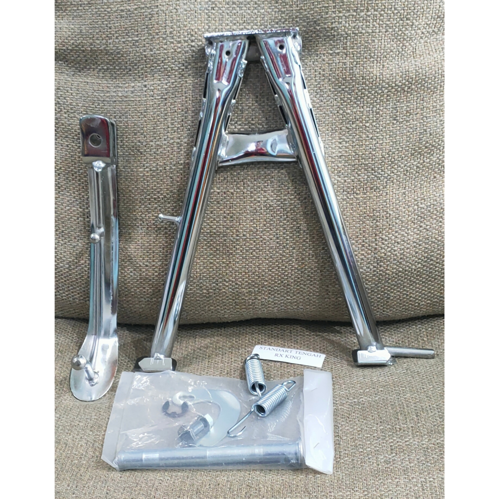 Diskon Standar Samping Tengah RX King Chrome/STANDAR SAMPING 1 SATU1&2TENGAH CRUME MODEL GEPENG MOTO