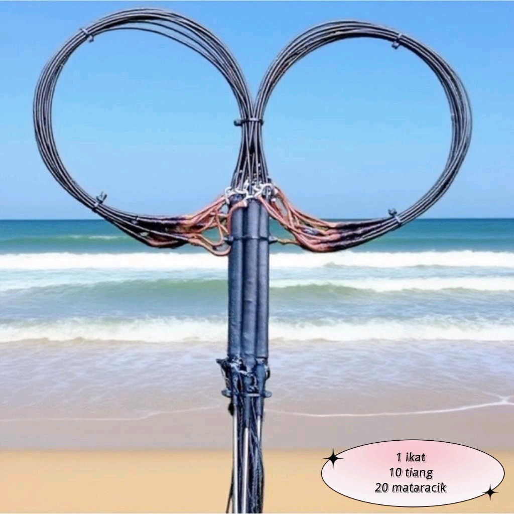 1 ikat, 10 tiang 20 mata racik model kupu-kupu. Jerat Tarung Ayam Hutan/pikat ayam hutan, Tingkatkan