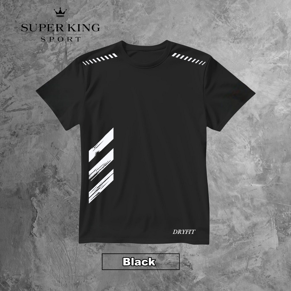 Kaos olahraga dryfit Kaos training polos Kaos sport lengan pendek Baju olahraga dryfit Kaos gym fitn