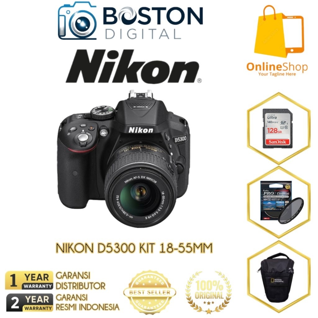 NIKON D5300 KIT 18-55MM / KAMERA NIKON D5300 KIT 18-55MM / NIKON D5300