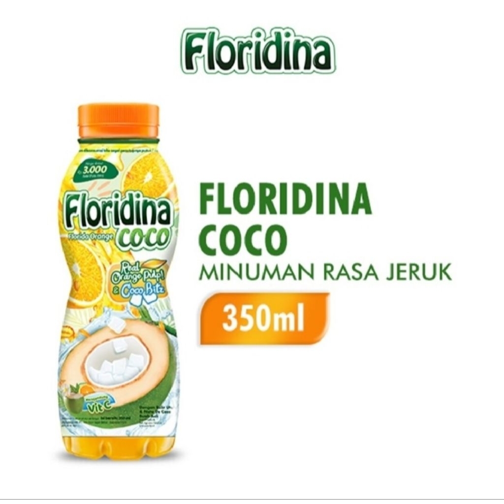Floridina Coco Minuman Rasa Jeruk & Coco 350mlx12