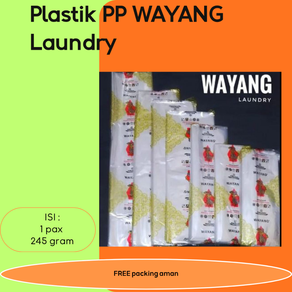 Plastik Laundry Kiloan PP Wayang Tebal Bening 0,3 micron plastik bening pp wayang pp bening