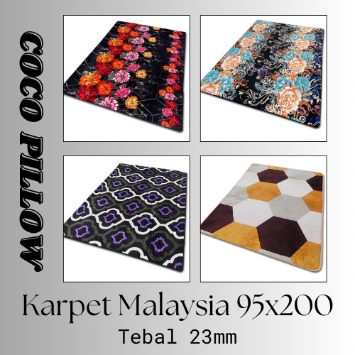 Karpet Malaysia 95x200 Full Permadani / Karpet Ruang Tamu Minimalis Prime Quality Tebal 23mm