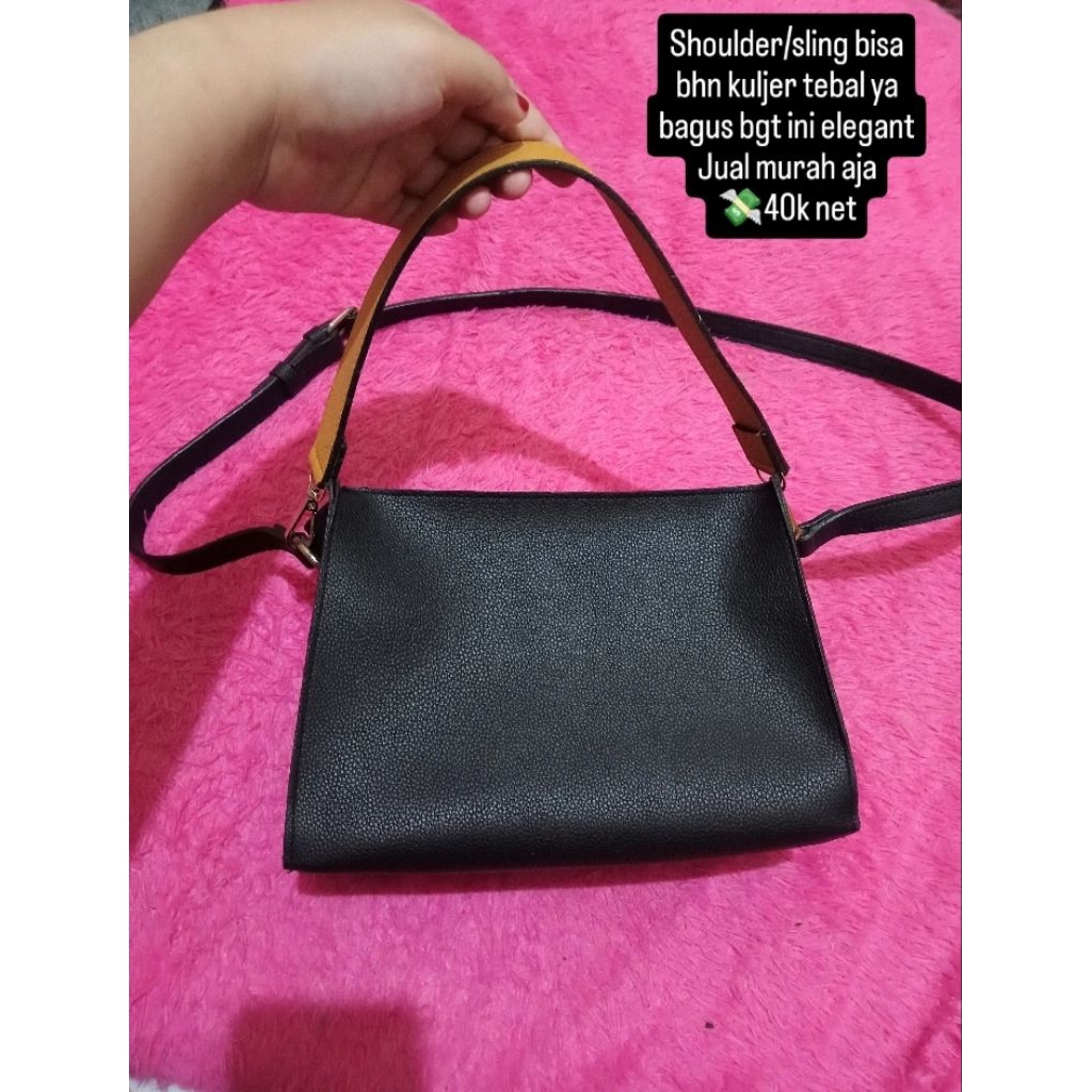 Tas kulit jeruk tebal