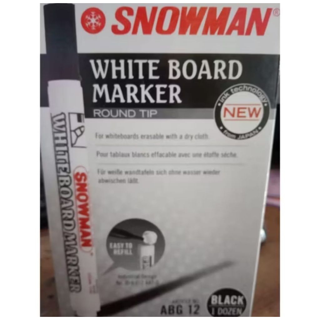 Spidol Non Permanent Snowman Spidol Non Permanent Snowman Hitam