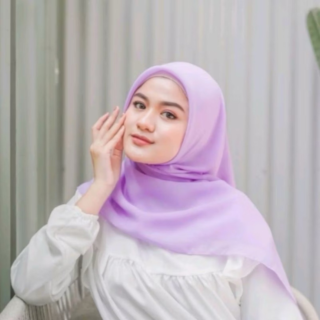 Hijab Segiempat Bella Square lilac || Segi Empat Bella Square warna lilac