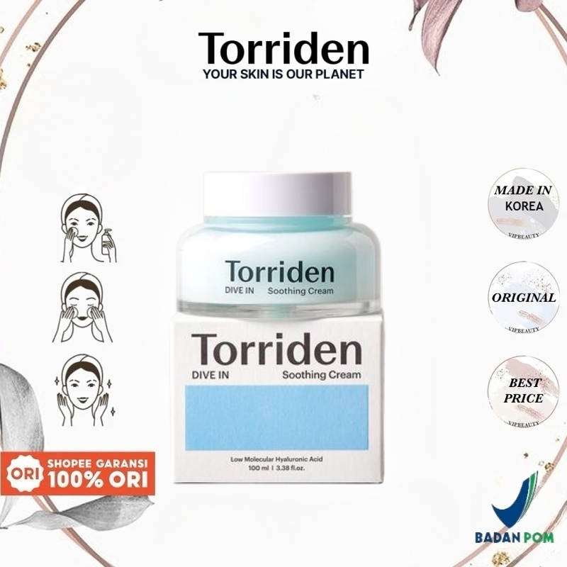 Torriden Moisturizer,Torriden Dive In Hyaluronic Acid Soothing Cream 100ml,Torriden Soothing Cream