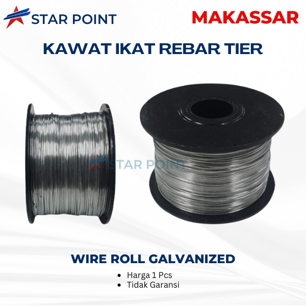 Wire Roll Galvanized|Kawat Ikat Rebar Tier 0.8mm x 110 mtr Kawat
