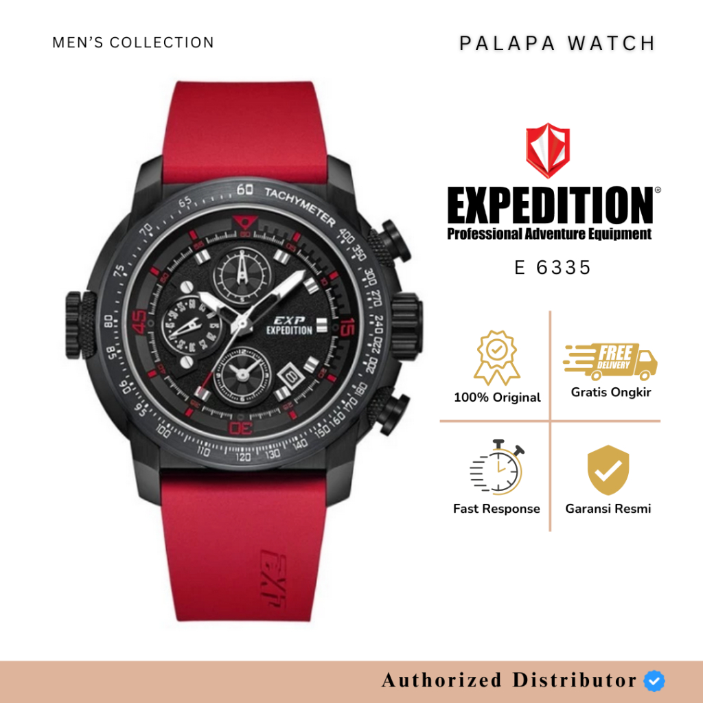 Jam Tangan Pria Expedition EXP 6335 E6335 Rubber Free Emblem Skytrooper Original