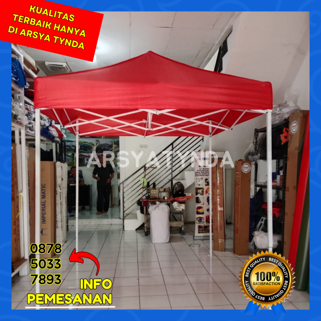TENDA LIPAT 3X3 SERBAGUNA | ATAP POLYESTER TEBAL & ANTI HUJAN