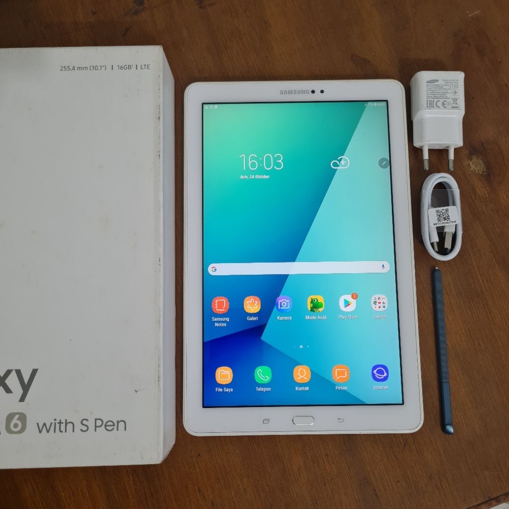 Samsung Tab A6 With Pen 3/16 SM-P585Y Second Mulus Lengkap