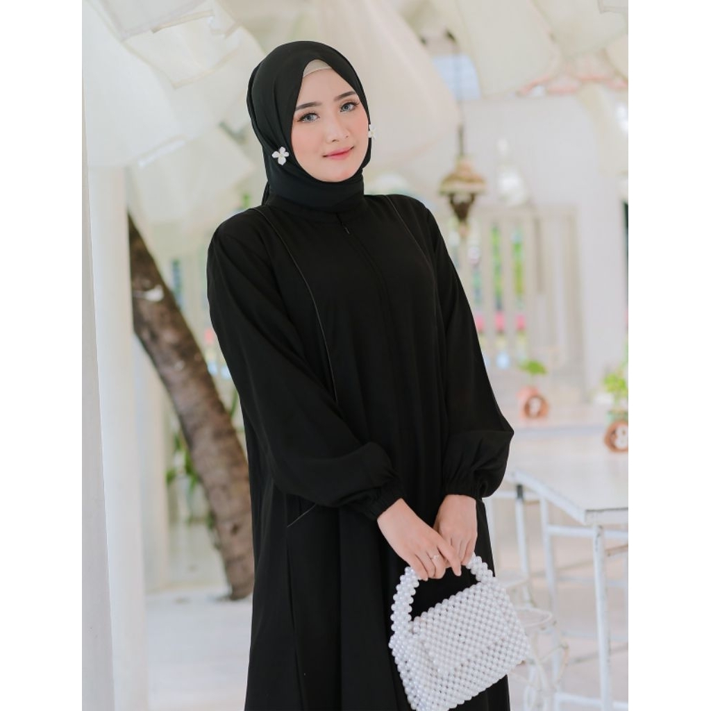 Gamis Jetblack Polos Kekinian – Premium | Tersedia Jumbo