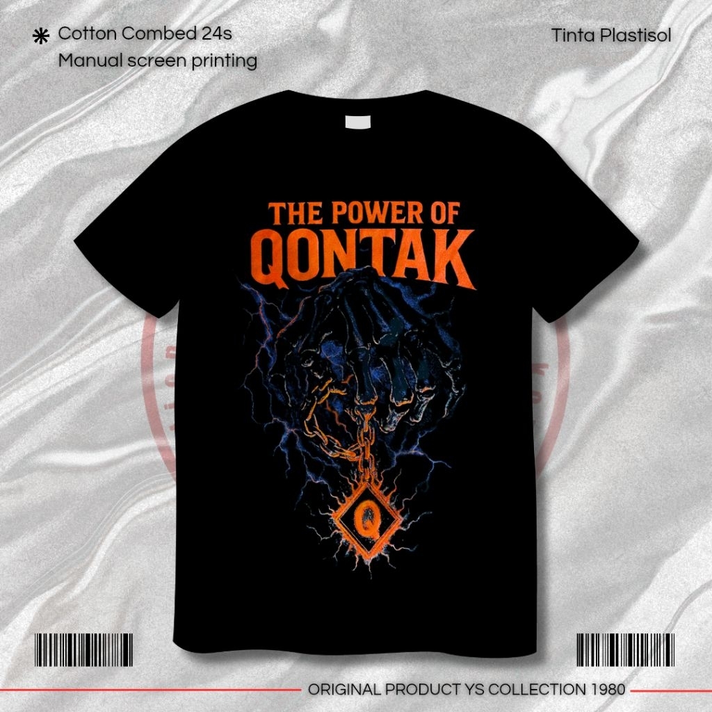 Kaos The Power of Qontak Monel IKSPI Kera Sakti bahan cotton combed 24s halus, tebal dan awet