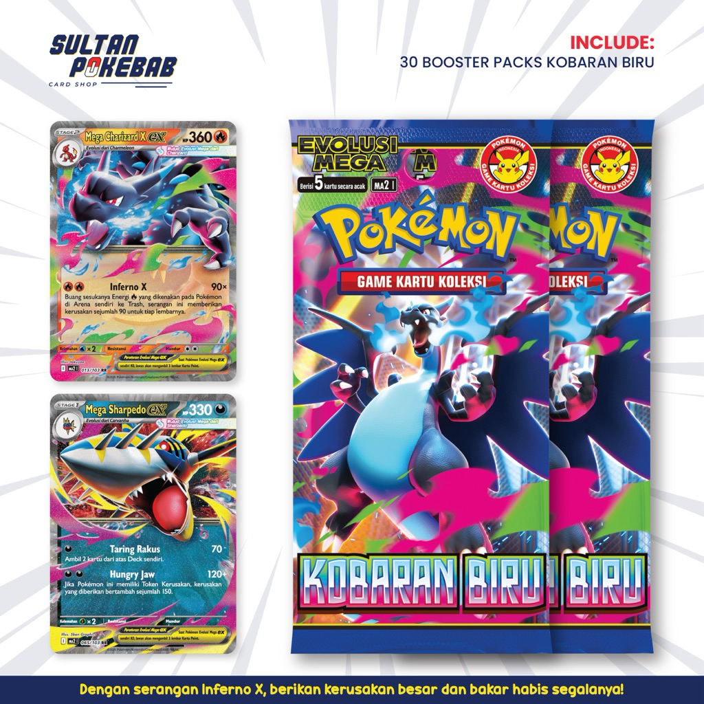 MA2 BOOSTER BOX KOBARAN BIRU | POKEMON OFFICIAL INDONESIA | INFERNO X TRADING CARD GAME