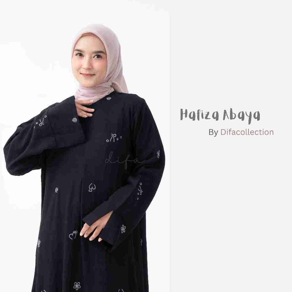 Hafiza Abaya Motif Bordir Gamis Daily Muslim By Difacollection