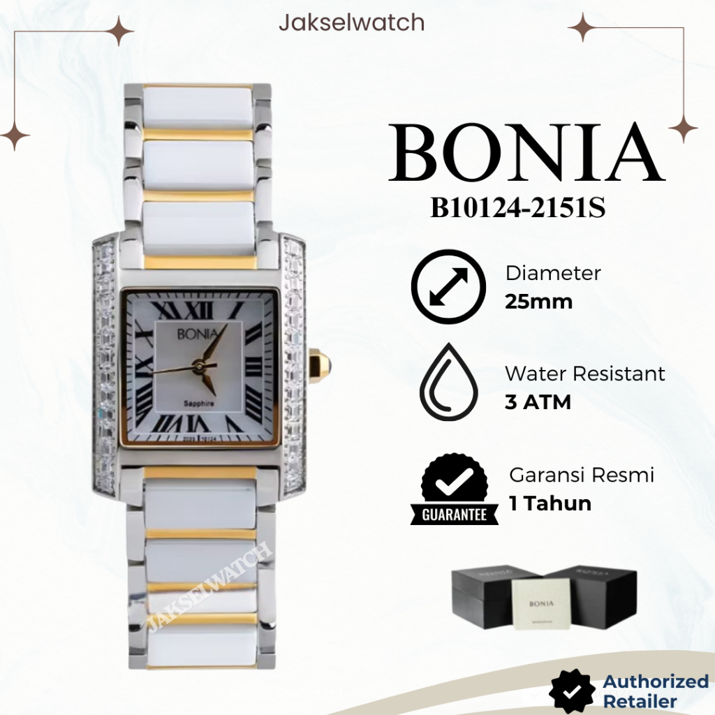 Jam Tangan Wanita Bonia Vintage Ceramic BNB10124 / B10124 Original Garansi Resmi