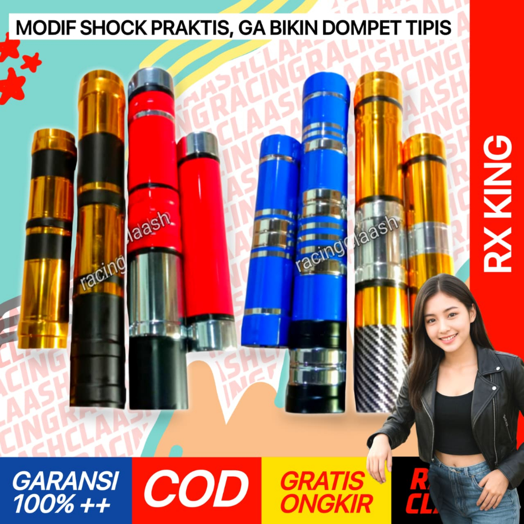 Racing Claash Cover Shock Sok Shok Depan Rx King Old New Karbu Depan Atas Bawah