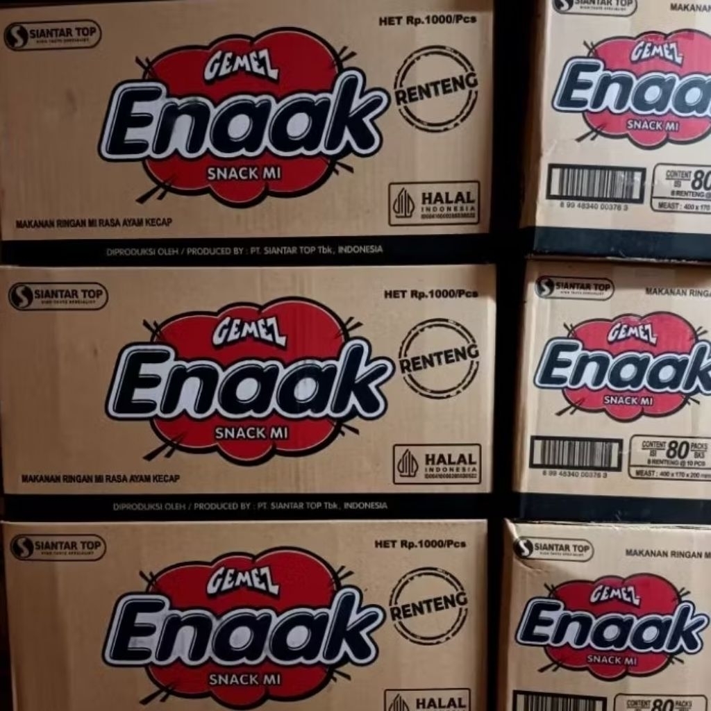 Gemez Enaak Snack Mie 1dus 80pcs / 8 renceng
