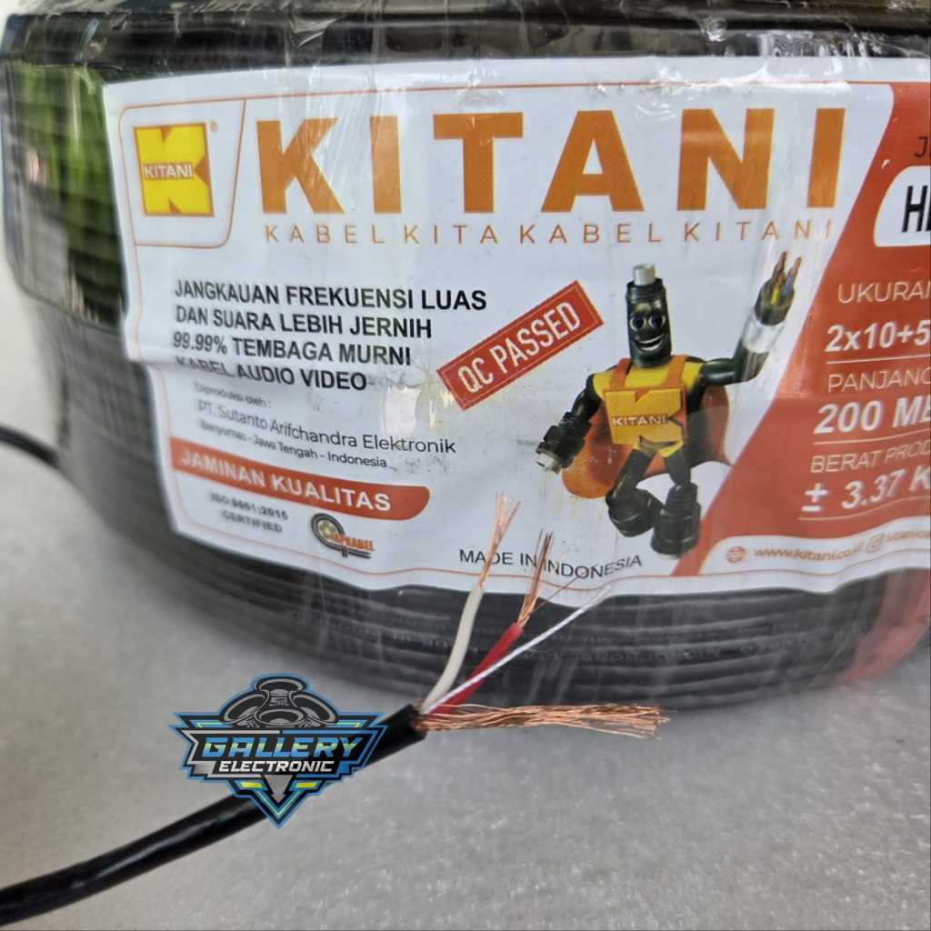 Kabel SKEREM KITANI Hitam Stereo kabel SKERM Tembaga bagus
