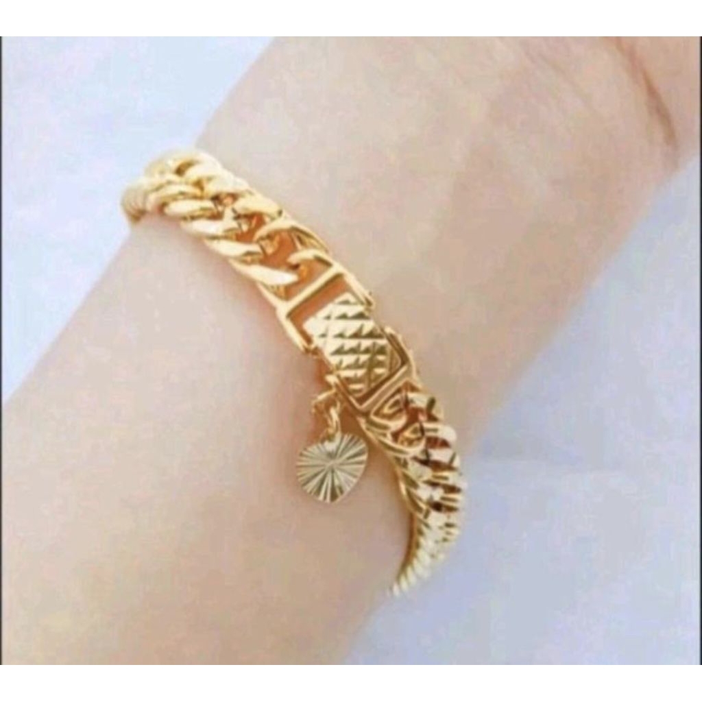 Gelang Emas Motif italy / gelang rantai koko Gelang Sj Antikarat new