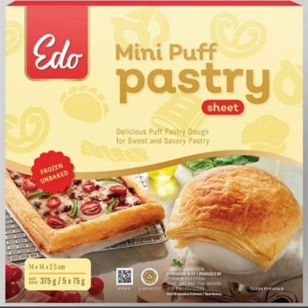 Puff pastry Edo/kulit pastry (Khusus instan)